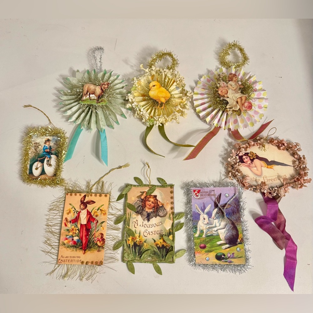 Vintage Easter Paper Ornaments